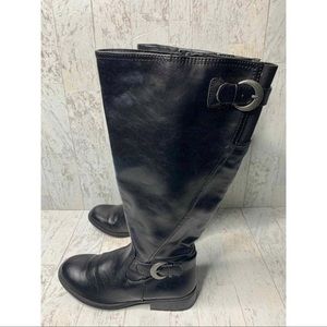 Black Wide Calf AdjustableBoots Womens Size 6.5, fits like small 6.
